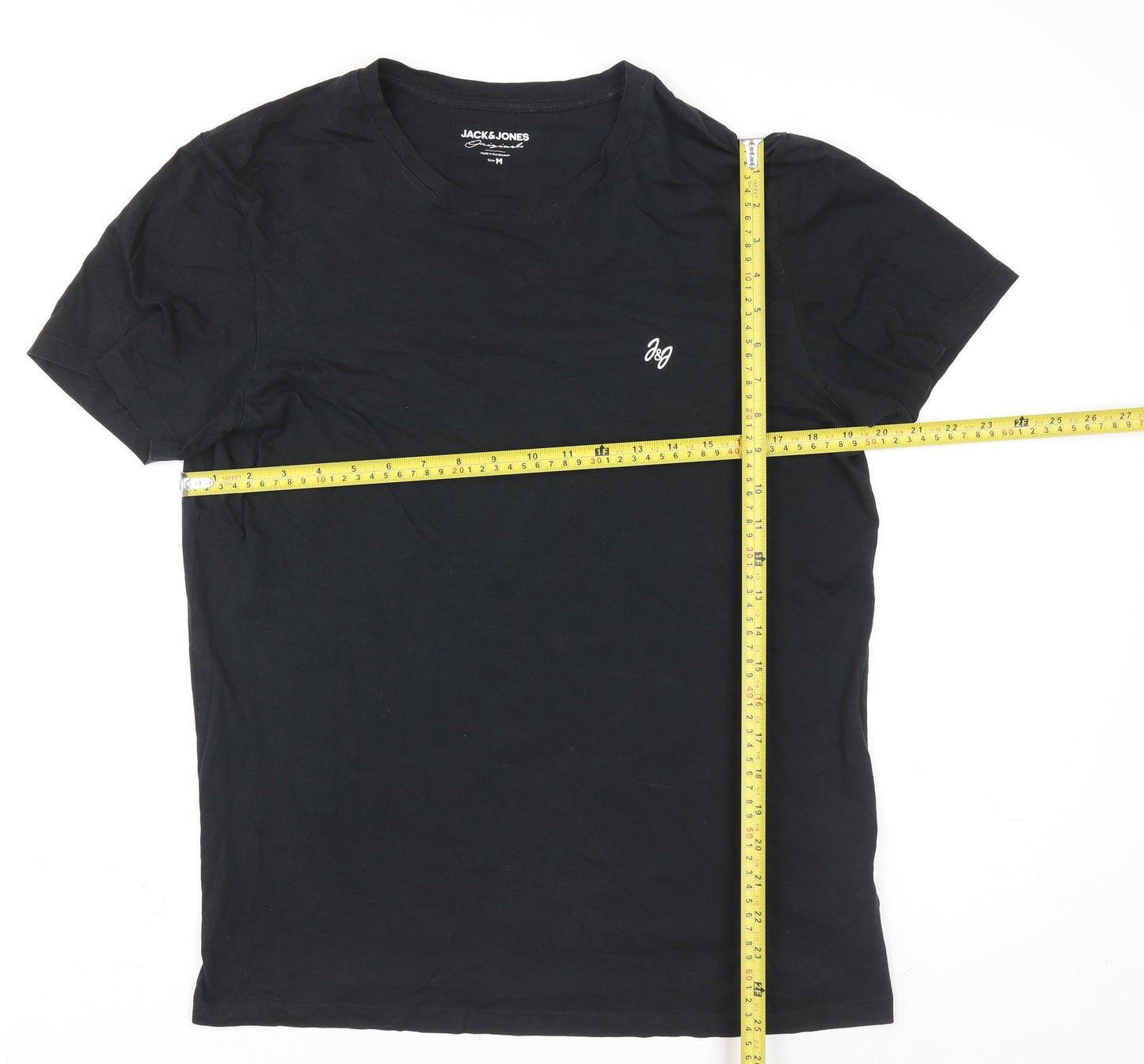 Jack & Jones Men's Black M Basic Crew Neck Cotton T-Shirt