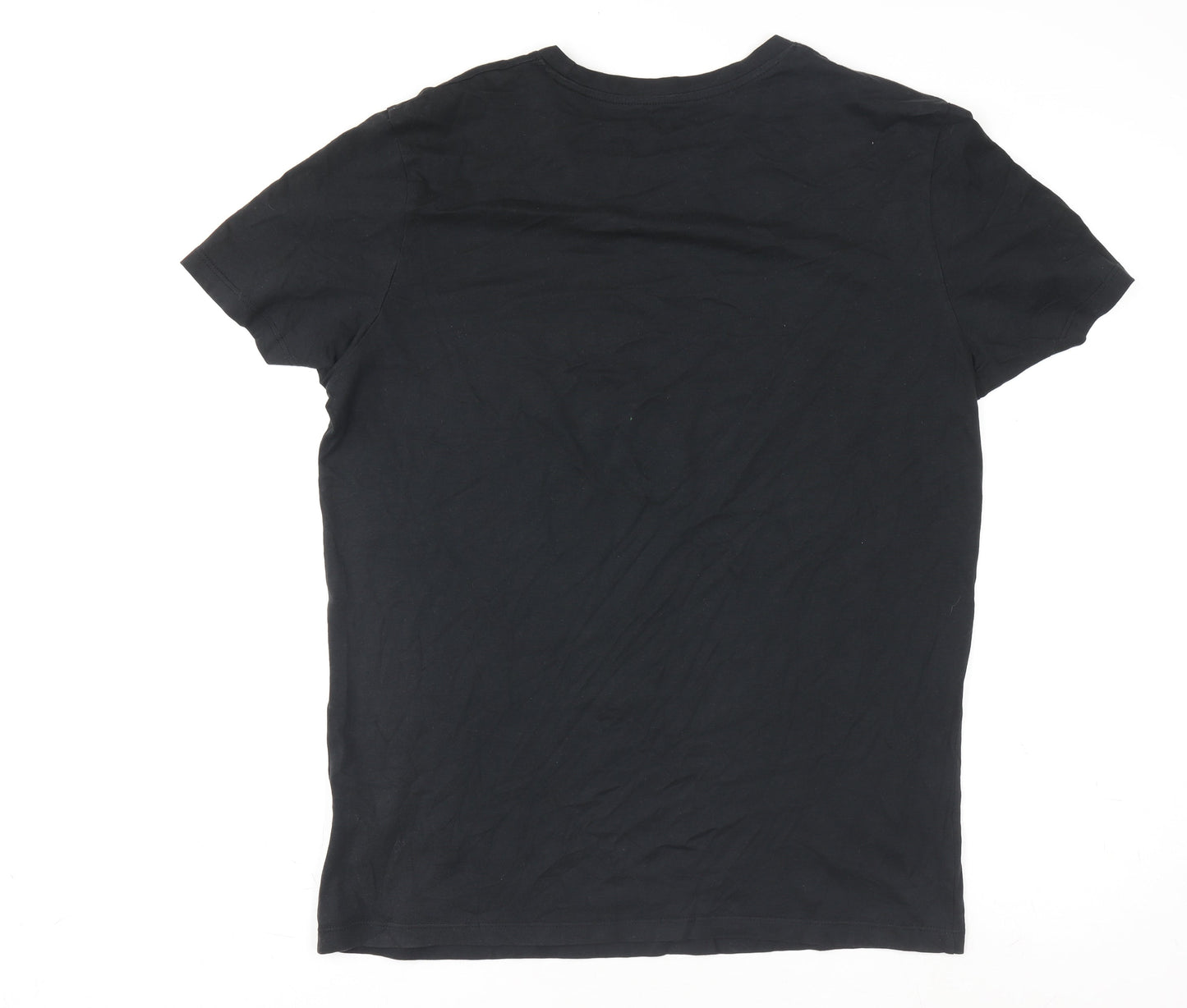 Jack & Jones Men's Black M Basic Crew Neck Cotton T-Shirt