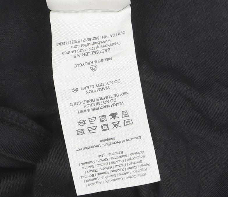 Jack & Jones Men's Black M Basic Crew Neck Cotton T-Shirt