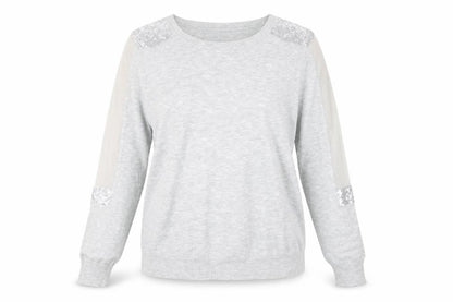 Womens UK Size 14 Warehouse Grey Jersey T-Shirt