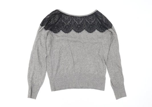 Womens UK Size L Oasis Grey Basic Blouse
