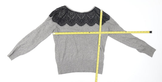 Womens UK Size L Oasis Grey Basic Blouse