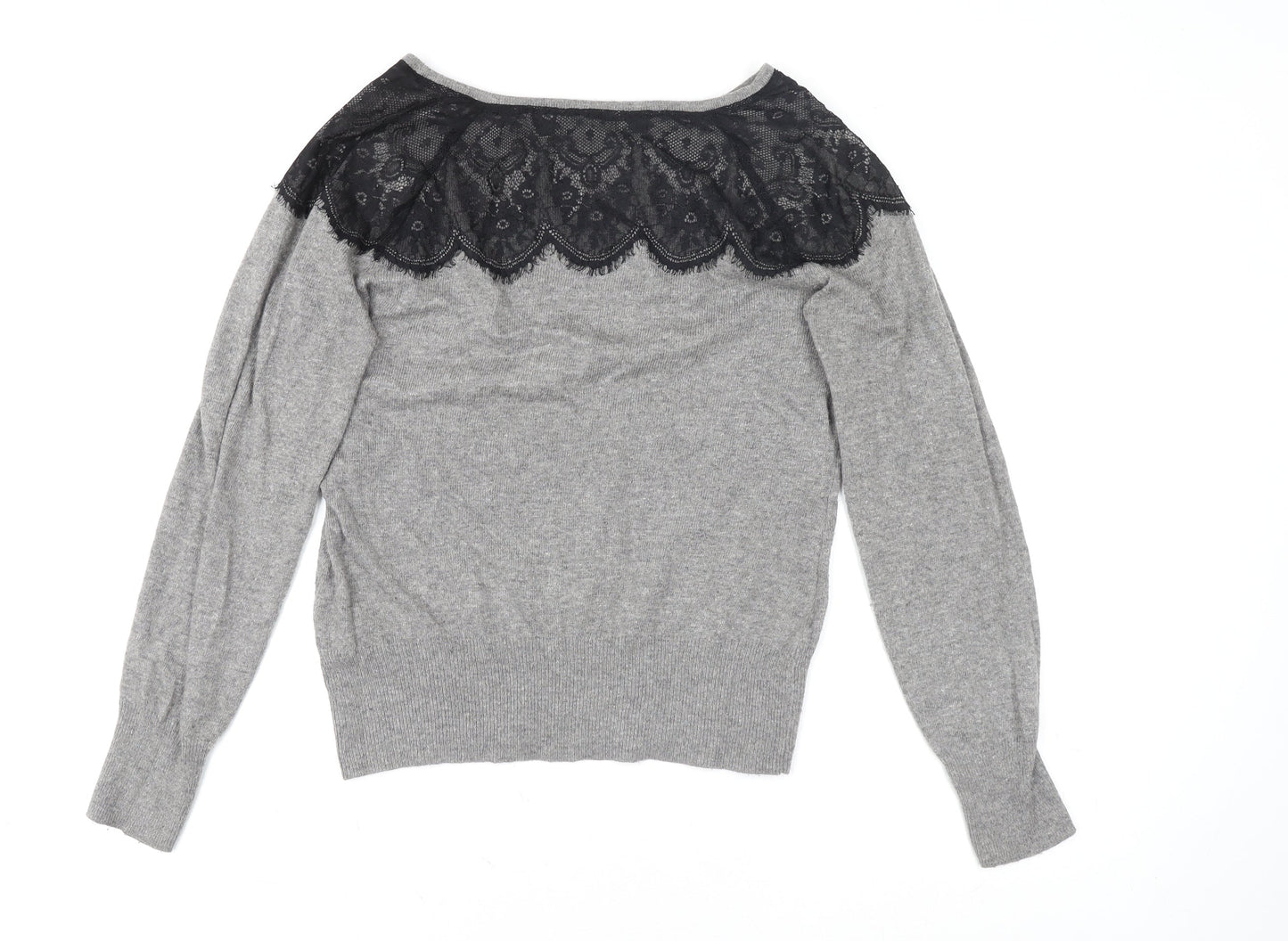 Womens UK Size L Oasis Grey Basic Blouse