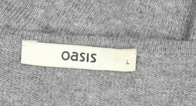 Womens UK Size L Oasis Grey Basic Blouse