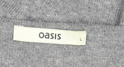 Womens UK Size L Oasis Grey Basic Blouse