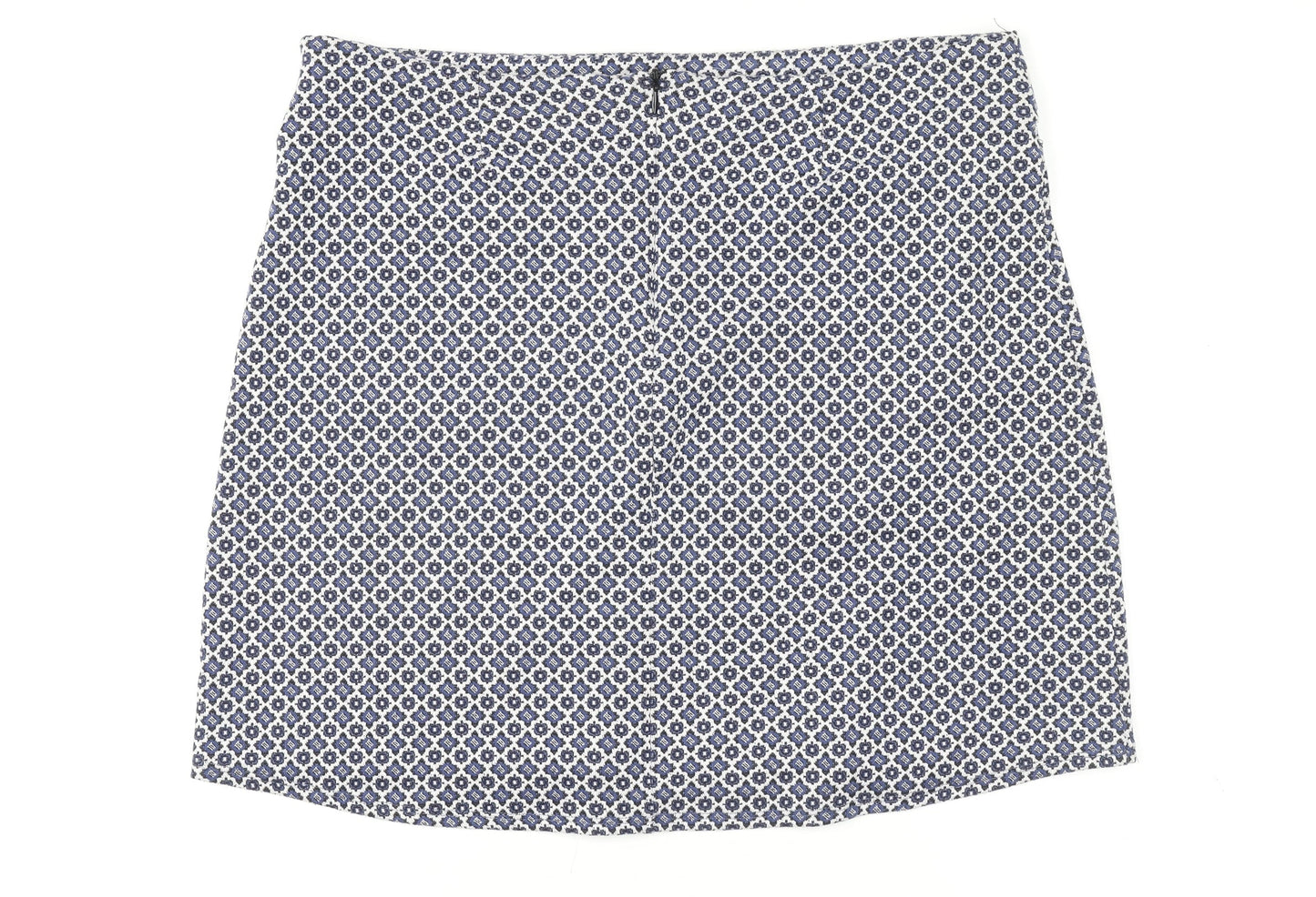 Dorothy Perkins Women’s Blue Geometric Tweed Mini Skirt Size 12