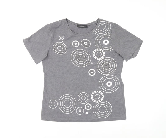 Womens UK Size S Just Elegance Grey Basic T-Shirt
