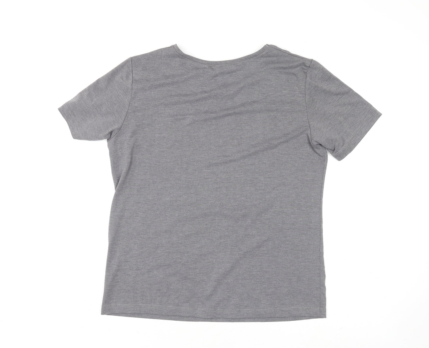 Womens UK Size S Just Elegance Grey Basic T-Shirt