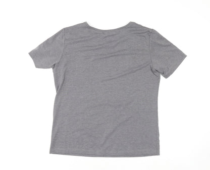 Womens UK Size S Just Elegance Grey Basic T-Shirt