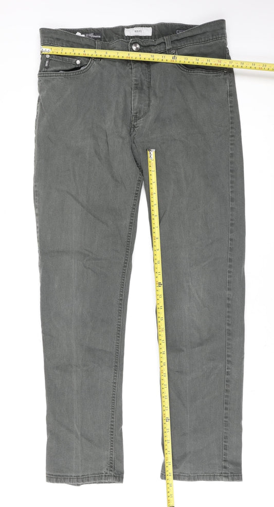 Brax Women Grey Regular Fit Cooper Straight Jeans Size 20