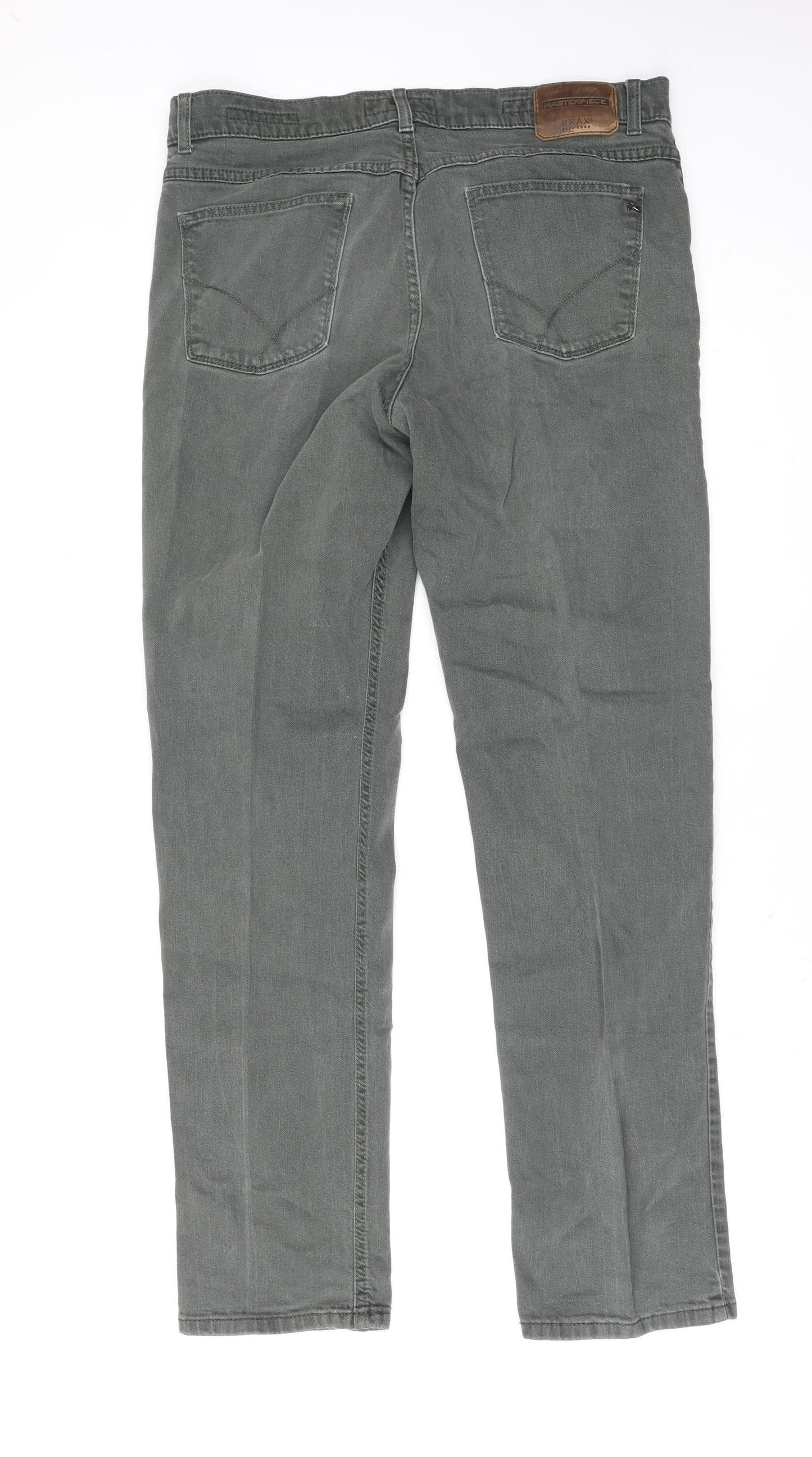 Brax Women Grey Regular Fit Cooper Straight Jeans Size 20