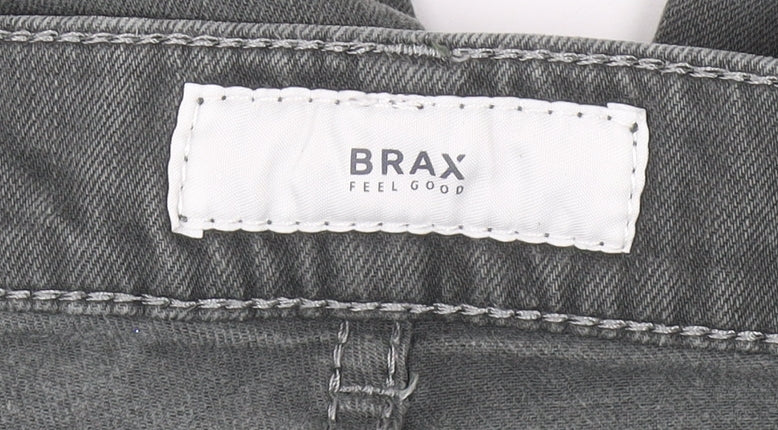 Brax Women Grey Regular Fit Cooper Straight Jeans Size 20