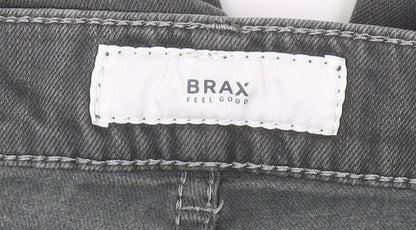 Brax Women Grey Regular Fit Cooper Straight Jeans Size 20