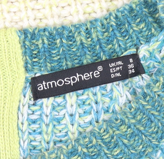 Womens UK Size 8 Atmosphere Multicoloured Pullover Sweatshirt