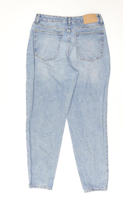 Womens UK Size 12 H&M Regular Fit Mom Blue Jeans