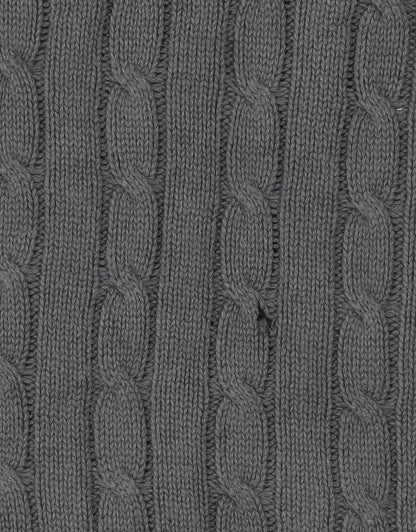 Kangol Womens Grey Cable-Knit Cotton Crew Neck Jumper Size 14