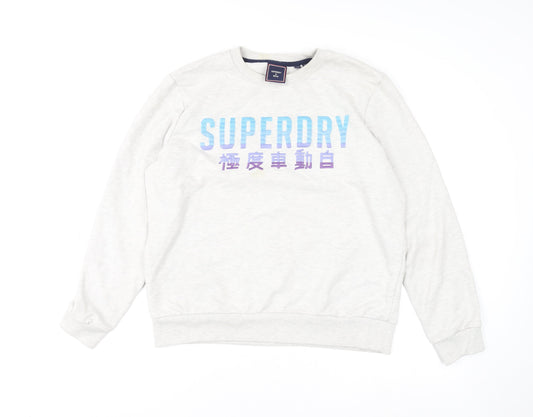 Womens UK Size 12 Superdry Ivory Pullover Jumper