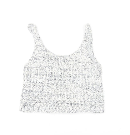 Womens UK Size S Bella Luxx Grey Cropped Tank