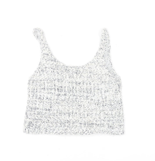 Womens UK Size S Bella Luxx Grey Cropped Tank