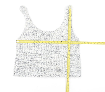Womens UK Size S Bella Luxx Grey Cropped Tank