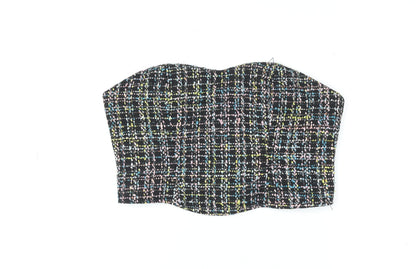 Womens UK Size 14 Oasis Multicoloured Cropped Blouse