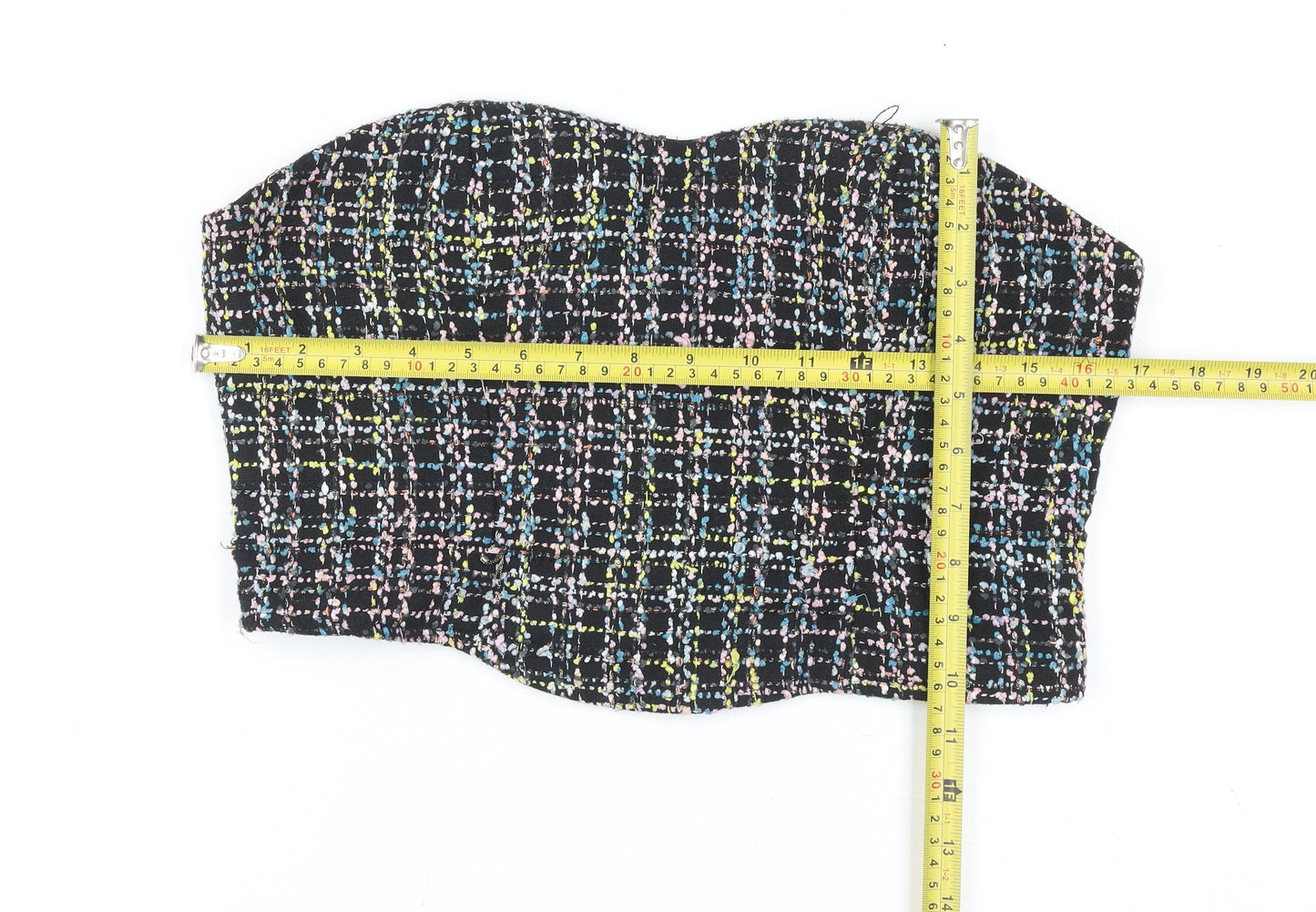 Womens UK Size 14 Oasis Multicoloured Cropped Blouse