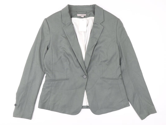 Womens UK Size 16 H&M Regular Green Blazer