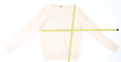 Womens UK Size 14 Warehouse Beige Basic Blouse
