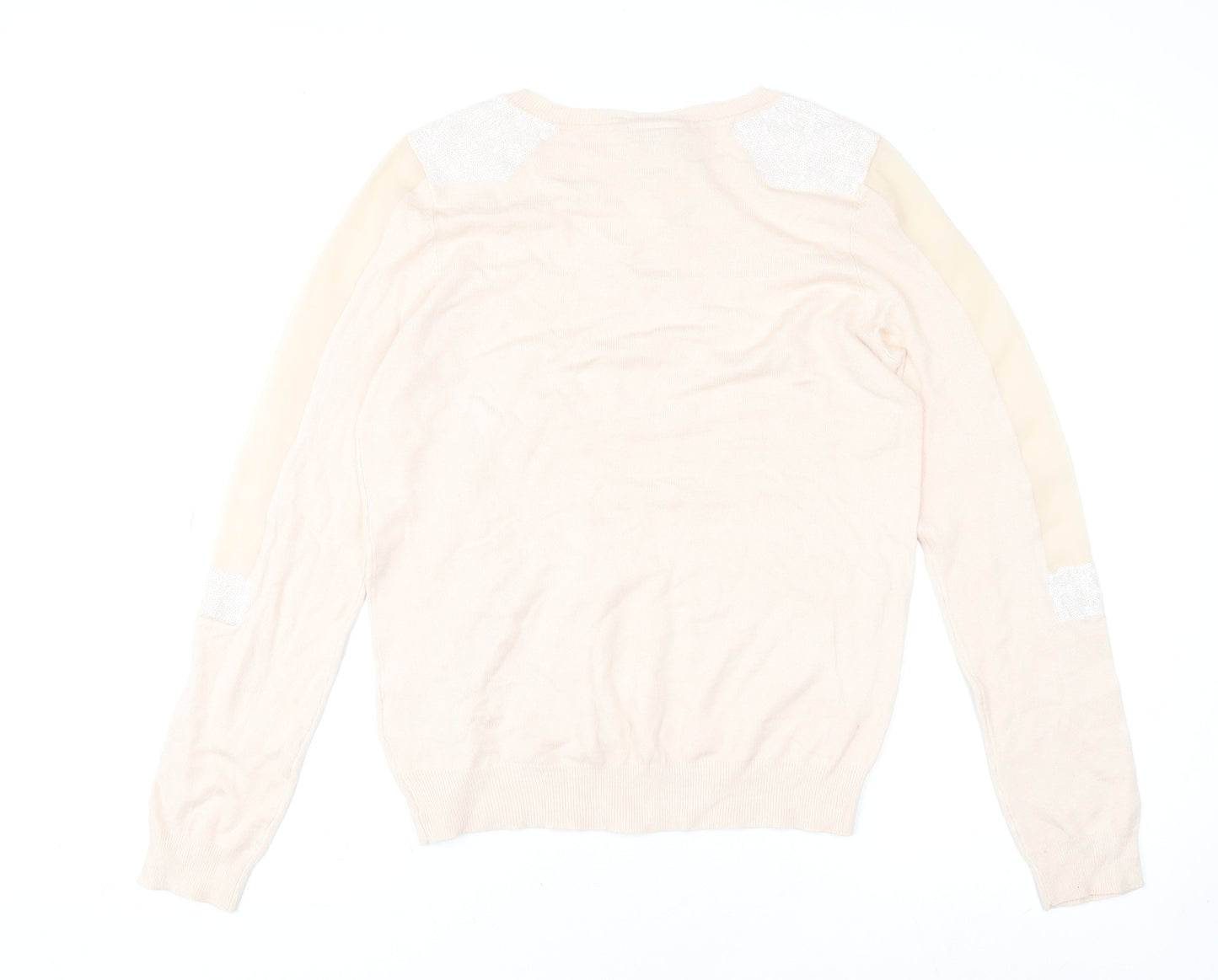 Womens UK Size 14 Warehouse Beige Basic Blouse