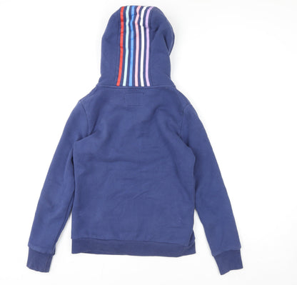 Unisex Adults UK Size 10 Superdry Blue Full Zip Hoodie
