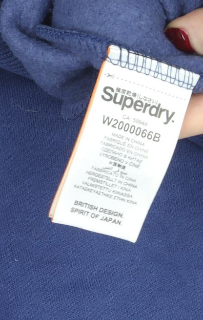 Unisex Adults UK Size 10 Superdry Blue Full Zip Hoodie