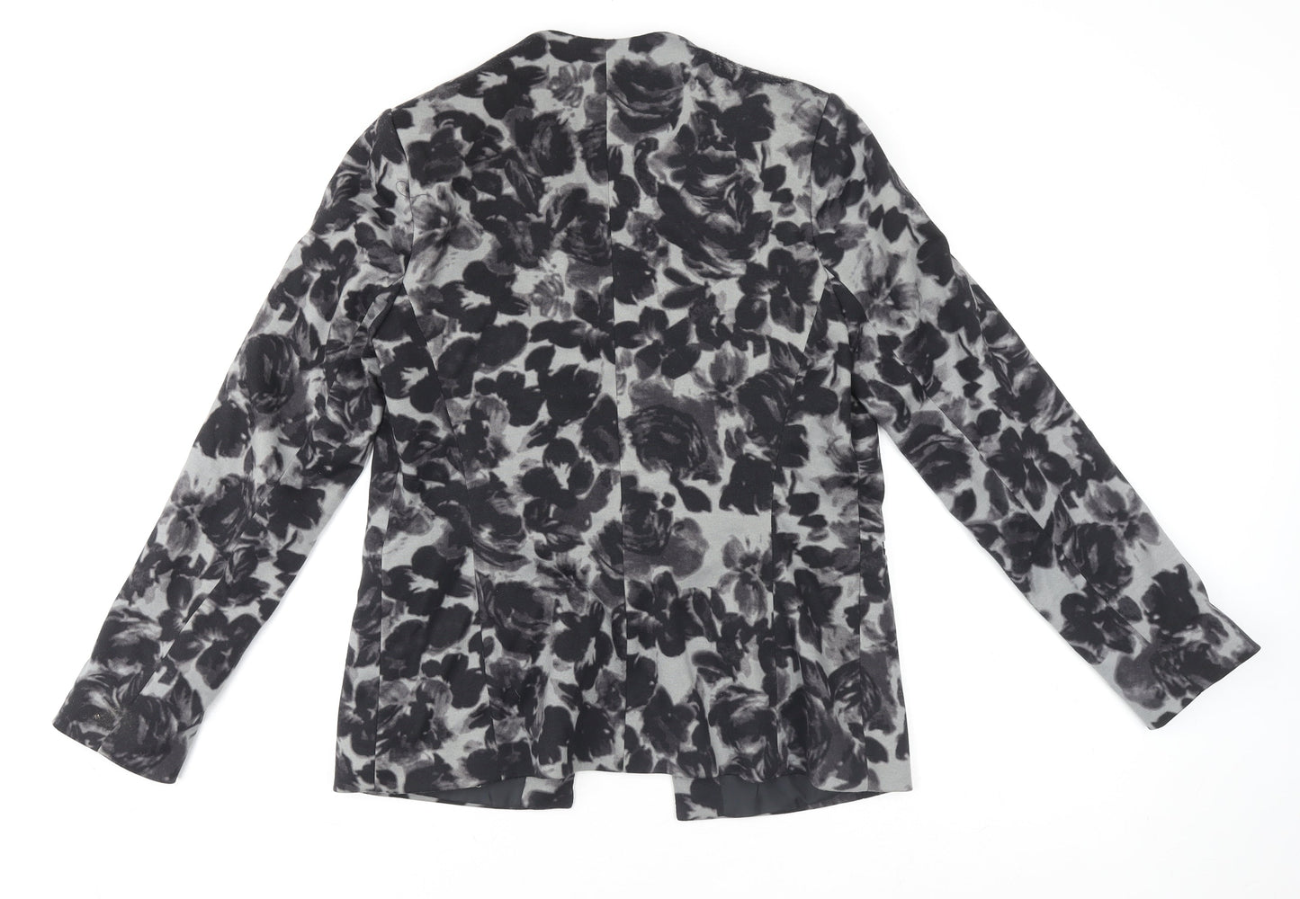 Atmosphere Womens Grey Floral Blazer Jacket Size 12 Regular Fit