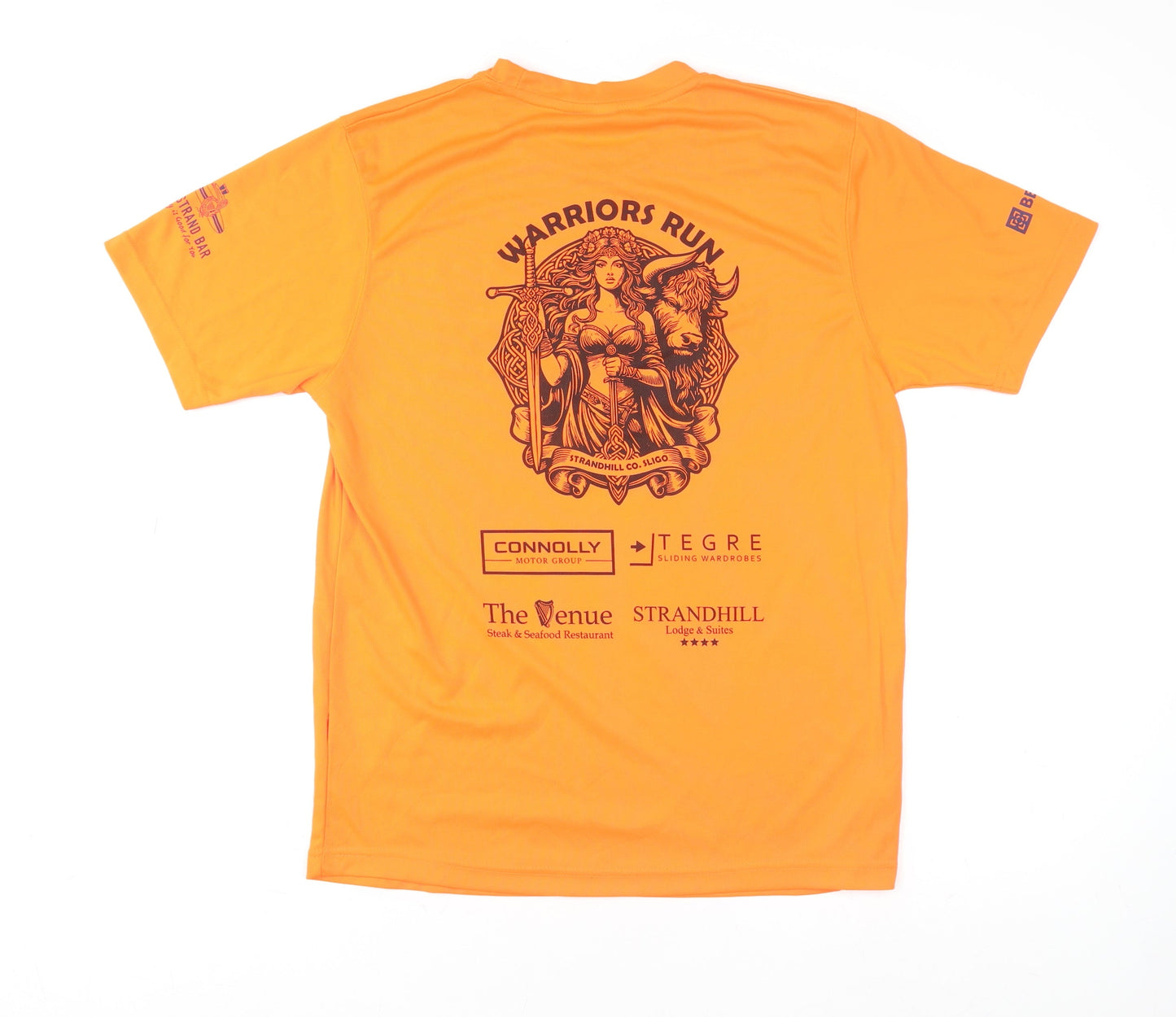 AWDis Mens Orange Warriors Run 2025 Polyester Active T-Shirt M