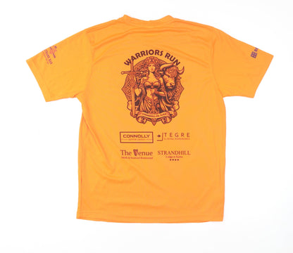 AWDis Mens Orange Warriors Run 2025 Polyester Active T-Shirt M