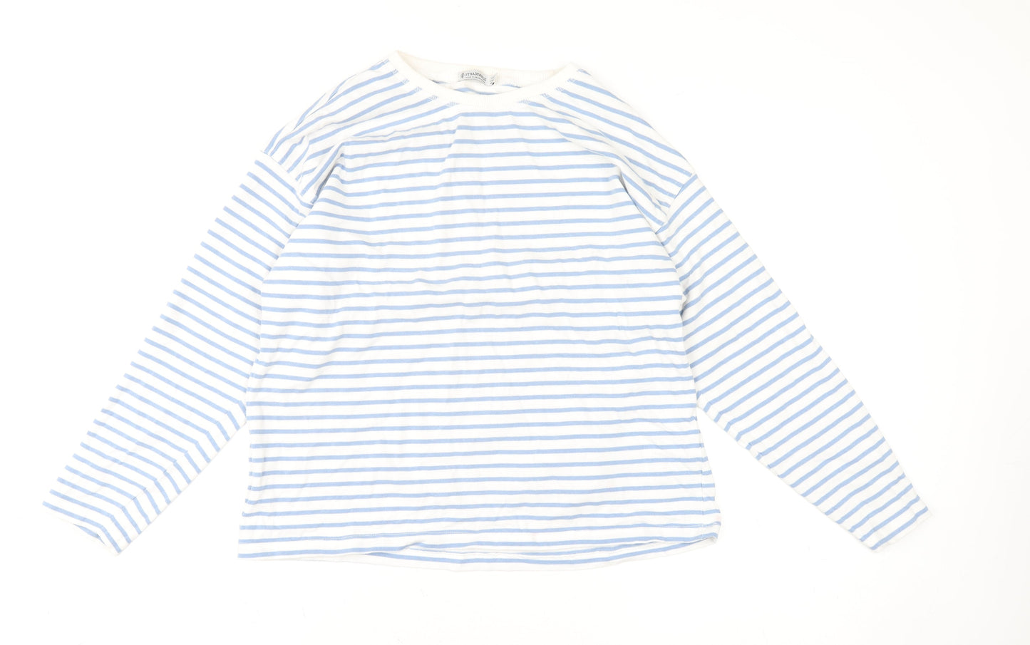 Womens UK Size 12 Stradivarius Blue Basic T-Shirt