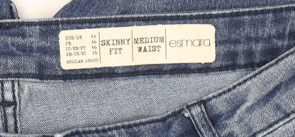 Esmara Women Blue Size 16 Skinny Fit Mid Rise Stretch Jeans