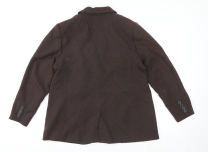Marks and Spencer Women's Brown Size 18 Single-Breasted Blazer Jacket