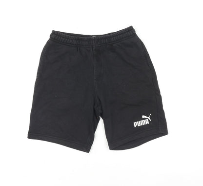 Puma Boys Black Athletic Shorts 11-12 Years Regular Fit Activewear