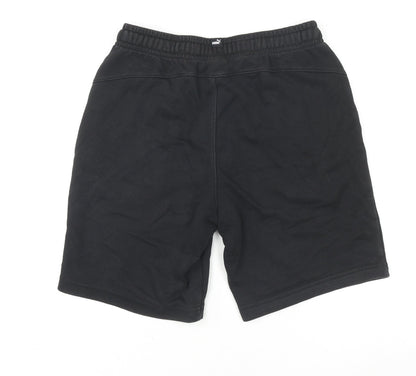 Puma Boys Black Athletic Shorts 11-12 Years Regular Fit Activewear