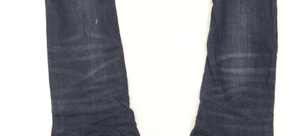 Jack & Jones Men Blue Slim Spray On Tom Skinny Distressed Jeans 32W 32L