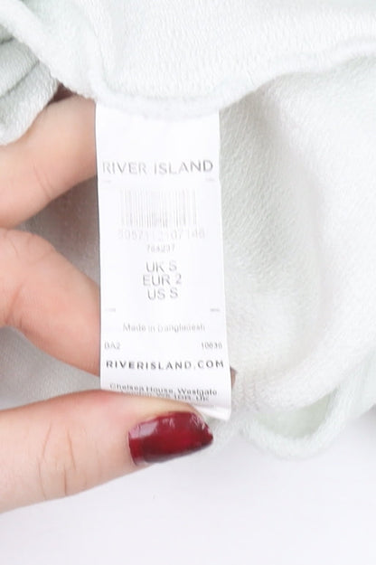 Womens UK Size S River Island White Pullover Hoodie