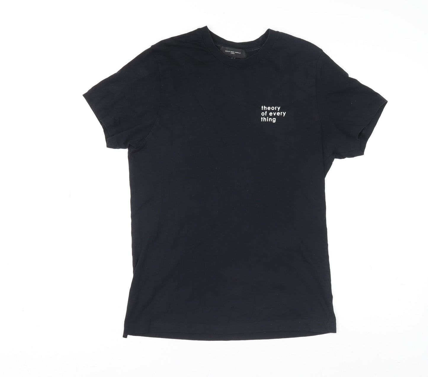 Mens UK Size S Ashley Marc Hovelle Black  T-Shirt
