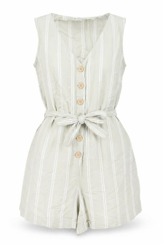 Womens UK Size XS Mango One-Piece Beige Playsuit