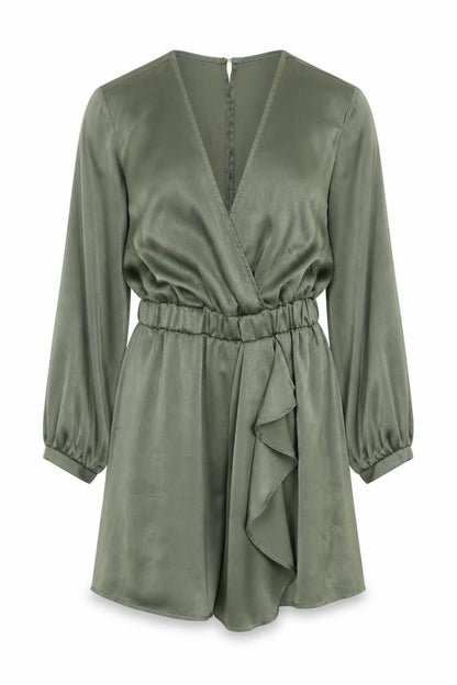 Womens UK Size 8 Zara One-Piece Green Playsuit