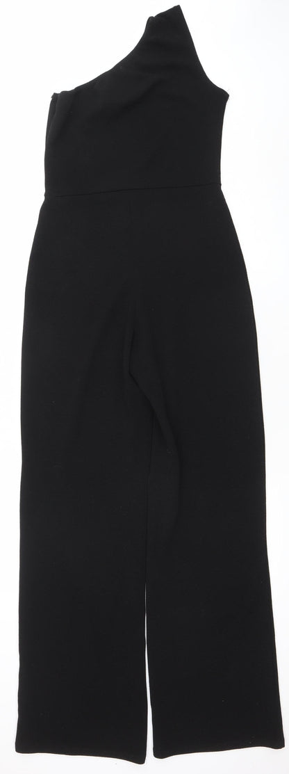 Nasty Gal Women’s Black One Shoulder Jumpsuit UK 12 Polyester Blend