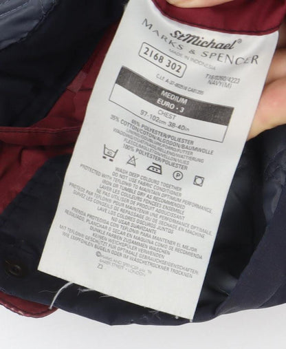 Mens UK Size M Marks and Spencer Blue Parka Coat