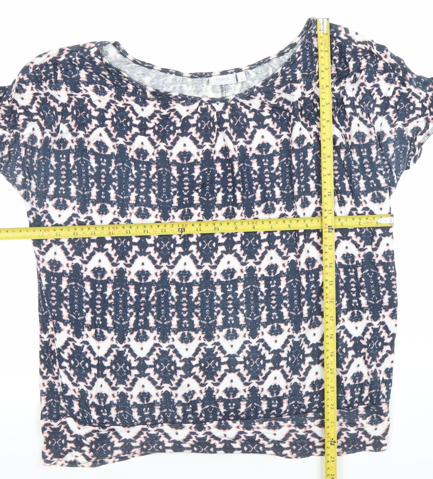 Womens UK Size L Fransa Blue Basic T-Shirt