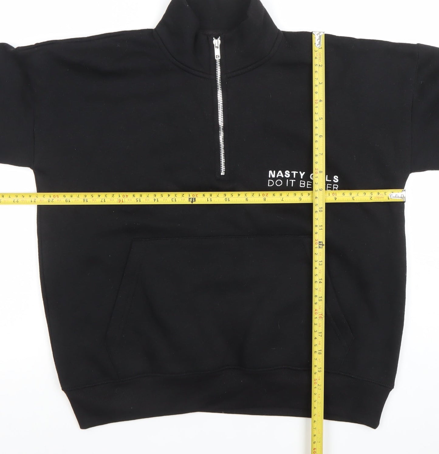 Womens UK Size M Nasty Gal Black Pullover Sweatshirt