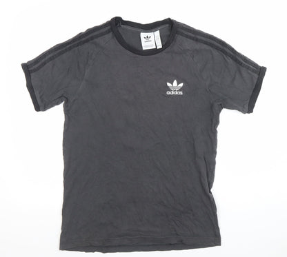 Adidas Men's Black Cotton Crew Neck Short Sleeve T-Shirt Size S