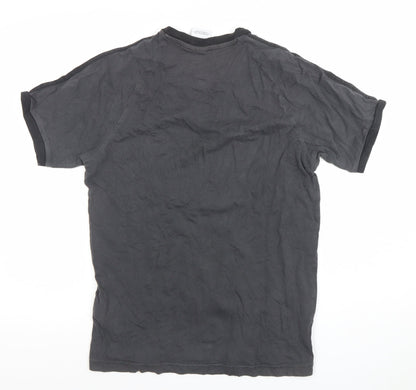 Adidas Men's Black Cotton Crew Neck Short Sleeve T-Shirt Size S